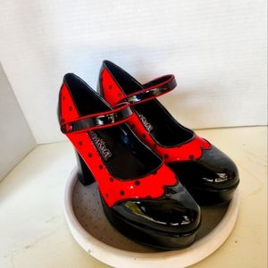 Rockabilly Ladybug Mary Janes